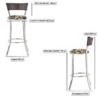 Kit Banqueta Bistro Para Bar, Cozinha, Balcão Em Alumínio E F