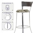 Kit Banqueta Bistro Para Bar, Cozinha, Balcão Em Alumínio E F