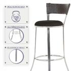 Kit Banqueta Bistro Para Bar, Cozinha, Balcão Em Alumínio E F