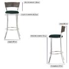 Kit Banqueta Bistro Para Bar, Cozinha, Balcão Em Alumínio E F