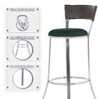 Kit Banqueta Bistro Para Bar, Cozinha, Balcão Em Alumínio E F