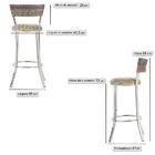 Kit Banqueta Bistro Para Bar, Cozinha, Balcão Em Alumínio E F