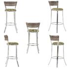 Kit Banqueta Bistro Para Bar, Cozinha, Balcão Em Alumínio E F