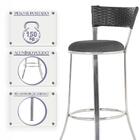 Kit Banqueta Bistro Para Bar, Cozinha, Balcão Em Alumínio E F