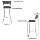 Kit Banqueta Bistro Para Bar, Cozinha, Balcão Em Alumínio E F