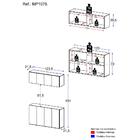 Kit Bar Armário Aéreo E Aparador 4 Portas Multimóveis Mp1075