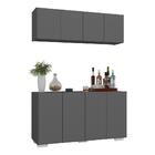 Kit Bar Armário Aéreo E Aparador 4 Portas Multimóveis Mp1087