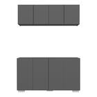 Kit Bar Armário Aéreo E Aparador 4 Portas Multimóveis Mp1087