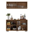 Kit Bar Armário Aéreo E Aparador 4 Portas Multimóveis Mp1087