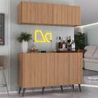 Kit Bar Armário Aéreo E Aparador 4 Portas Retrô Multimóveis M