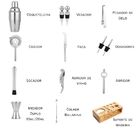 Kit Bar Coqueteleira Em Inox Completo Barman Com Suporte De M