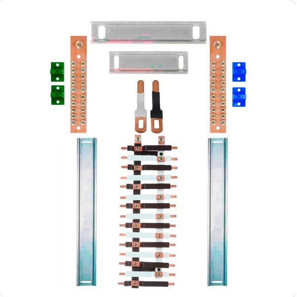 Kit Barramento Bifásico 100a Para 30 Circuitos Com Termo Retr