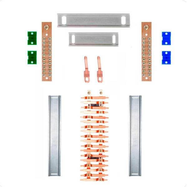 Kit Barramento Bifásico 100a Para 36 Circuitos Com Placa De P