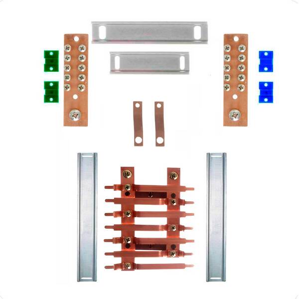 Kit Barramento Bifásico 150a Para 14 Circuitos