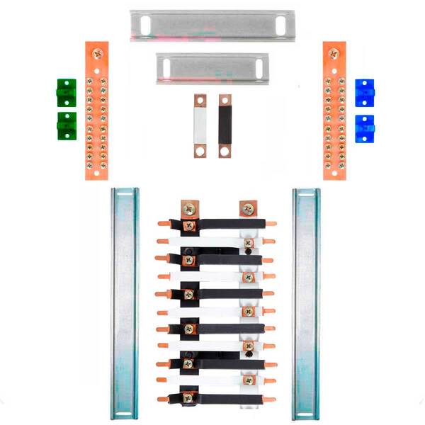 Kit Barramento Bifásico 150a Para 22 Circuitos Com Termo Retr