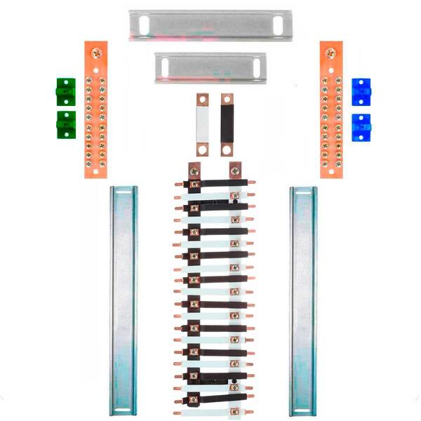 Kit Barramento Bifásico 150a Para 40 Circuitos Com Termo Retr