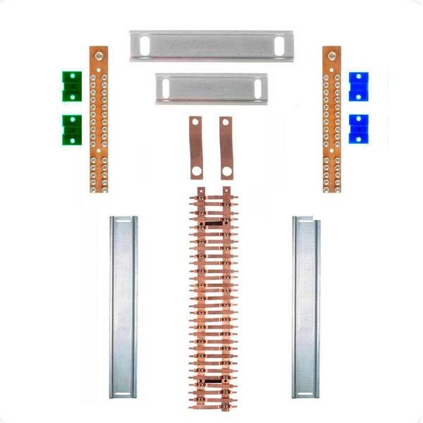 Kit Barramento Bifásico 150a Para 60 Circuitos