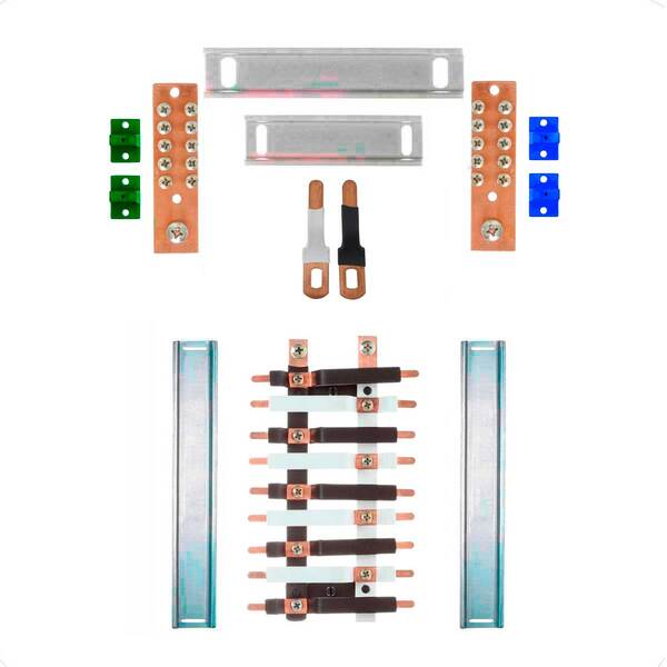 Kit Barramento Bifásico 80a Para 18 Circuitos Com Termo Retrá