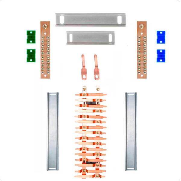 Kit Barramento Bifásico 80a Para 32 Circuitos Com Placa De Po