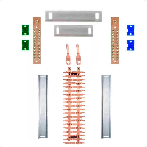 Kit Barramento Bifásico 80a Para 40 Circuitos Com Placa De Po