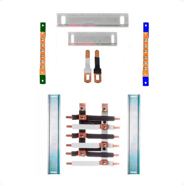 Kit Barramento Bifásico Isolado 80a Para 12 Circuitos Com Pla