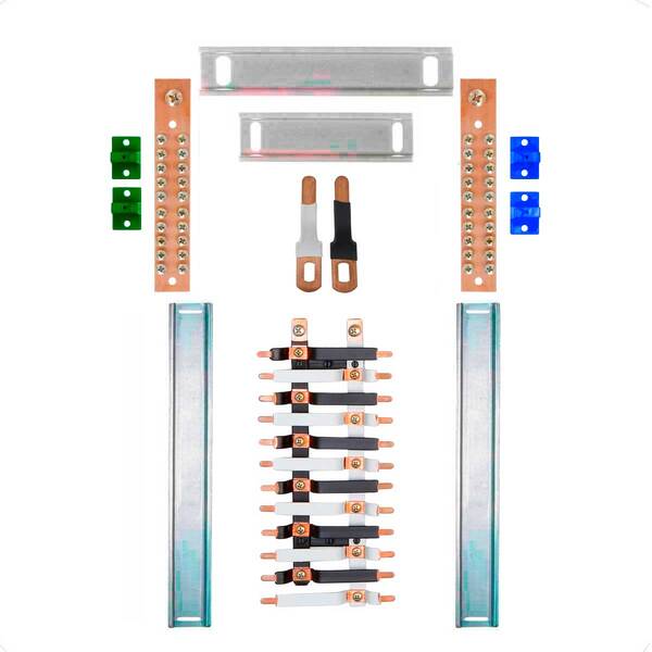 Kit Barramento Bifásico Isolado 80a Para 24 Circuitos Com Pla