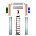 Kit Barramento Bifásico Isolado 80a Para 38 Circuitos Com Pla