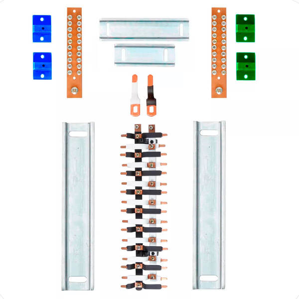 Kit Barramento Bifásico Padrão Cemar 100a Para 34 Circuitos C