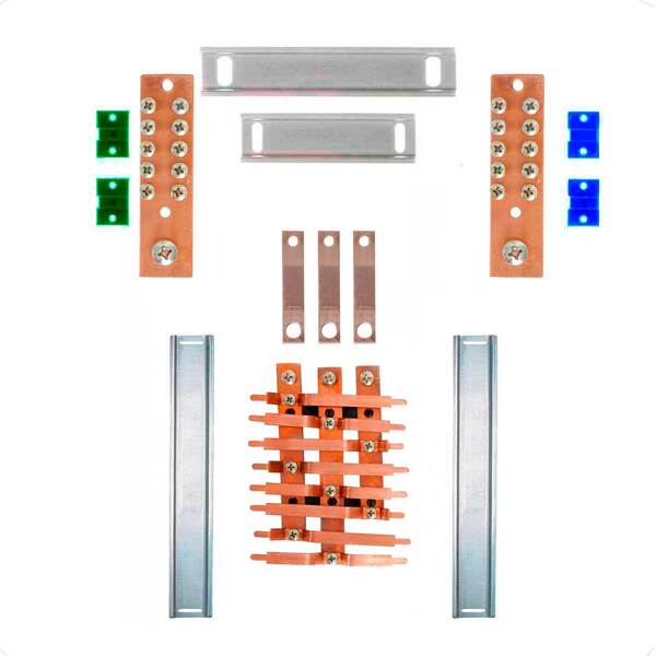 Kit Barramento Trifásico 150a Para 16 Circuitos Com Placa De