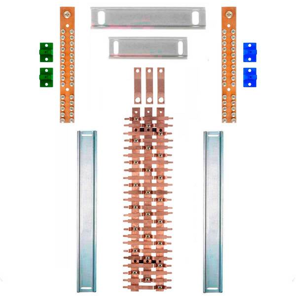 Kit Barramento Trifásico 150a Para 48 Circuitos