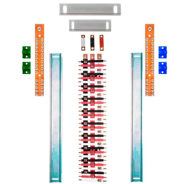 Kit Barramento Trifásico 225a Para 60 Circuitos Com Termo Ret