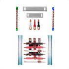 Kit Barramento Trifásico Isolado 100a Para 12 Circuitos Com P