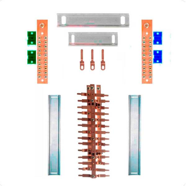Kit Barramento Trifásico Padrão Cemar 100a Para 28 Circuitos