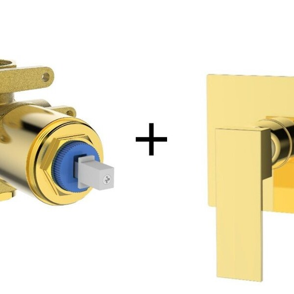 Kit Base Misturador E Acabam Monocomando 3/4 Jiwi Gold