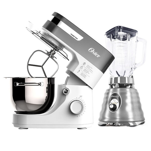 Kit Batedeira Planetária White Bowl Inox E Liquidificador Ost