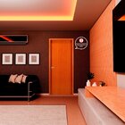 Kit Batente Com Alisar Regulável 2 Lados 7cm Mgm Mogno