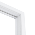 Kit Batente e Guarnição Regulável Para Porta Camarão MDF Ultra Branco 10 a 14cm Artens