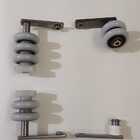 Kit Batente Roldanas Corpo Inox Para Sacada De Vidro