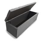 Kit Baú Recamier + Cabeceira Box Shop Casal Couro Sintético C