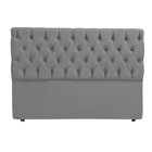 Kit Baú Recamier + Cabeceira Sonho Queen Suede Cinza