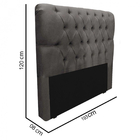 Kit Baú Recamier Mais Cabeceira Madrid King Size Suede Cinza