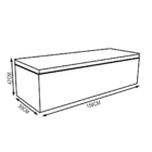 Kit Baú Recamier Mais Cabeceira Madrid Queen Size Marrom