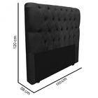 Kit Baú Recamier Mais Cabeceira Madrid Queen Size Preto