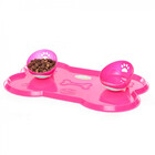 Kit Bebedouro Automático + 2 Comedouros para Pet Rosa