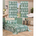 Kit Belline Colcha Casal Queen + Cortina 3 Metros 4 Peças - V