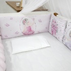 Kit Berço 10 Peças Aconchego Bailarina Trança Rosa