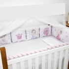 Kit Berço 10 Peças Aconchego Bailarina Trança Rosa