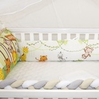 Kit Berço 10 Peças Leão Trança Bege E Palha Coleção Safari