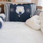 Kit Berço Com 9 Peças Trança Tutty Azul Marinho Carolina Baby