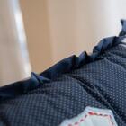 Kit Berço Com 9 Peças Trança Tutty Azul Marinho Carolina Baby